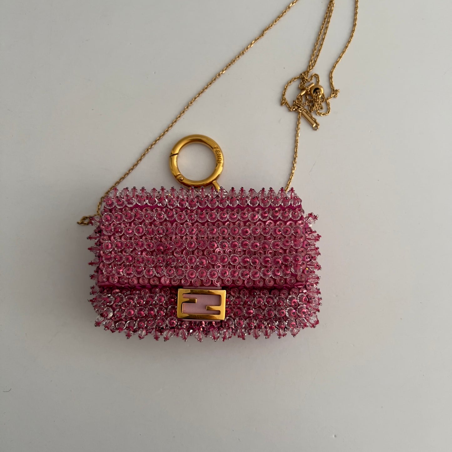 Fendi Pink Beaded Nano