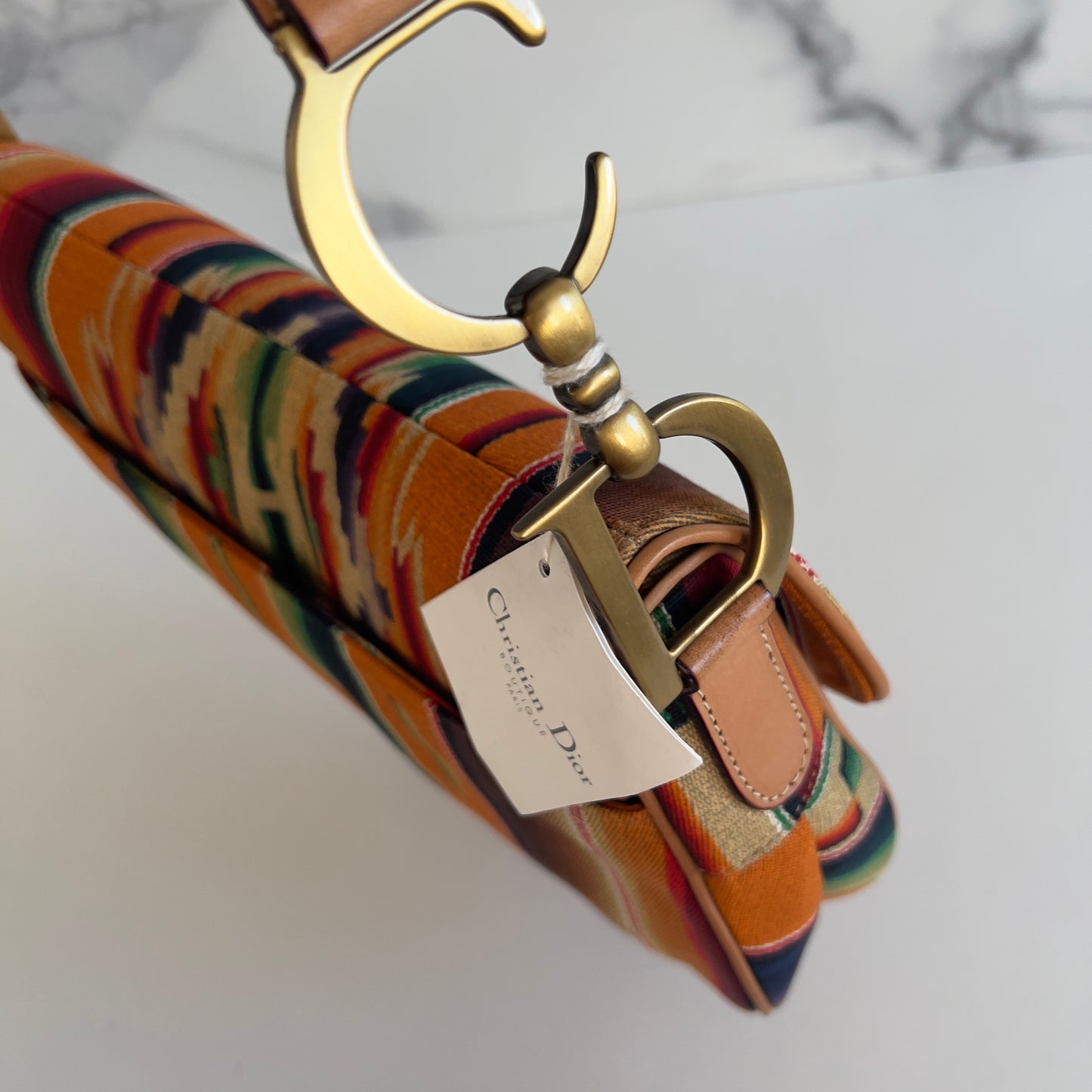 Vintage Christian Dior Limited Edition Multicolor Mexico Saddle Bag