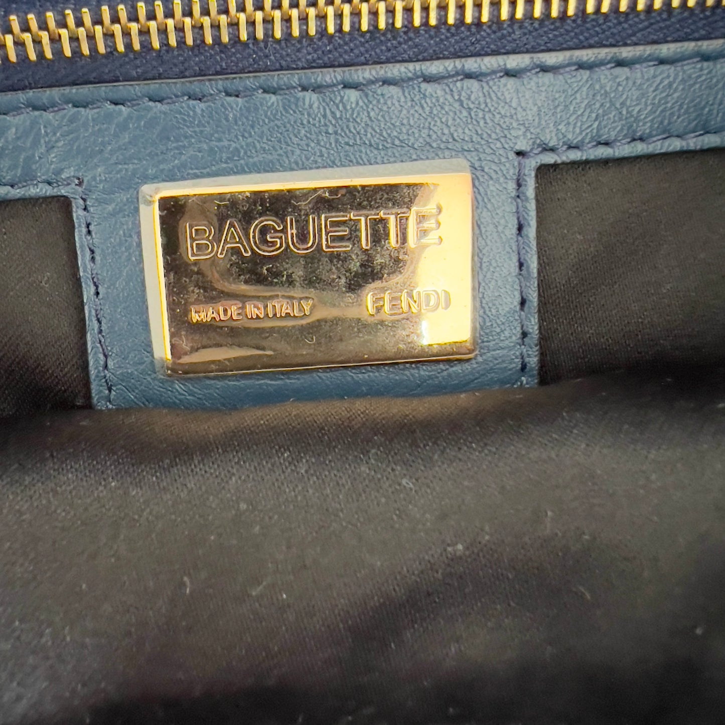 Fendi multi color strips beaded baguette