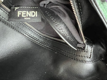 Fendi Angry Bird shearling baguette with long strap