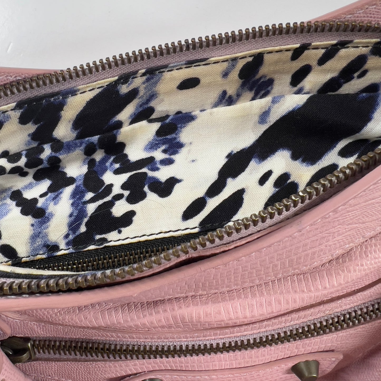 Balenciaga 10th Anniversary Pink Lizard Embossed First Bag