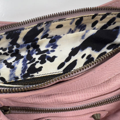 Balenciaga 10th Anniversary Pink Lizard Embossed First Bag