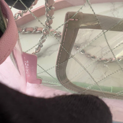 Chanel 18S Coco Splash Pastel Rainbow PVC Medium Flap Bag