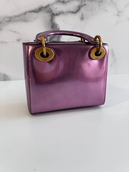 Dior mini metallic lady Dior bag