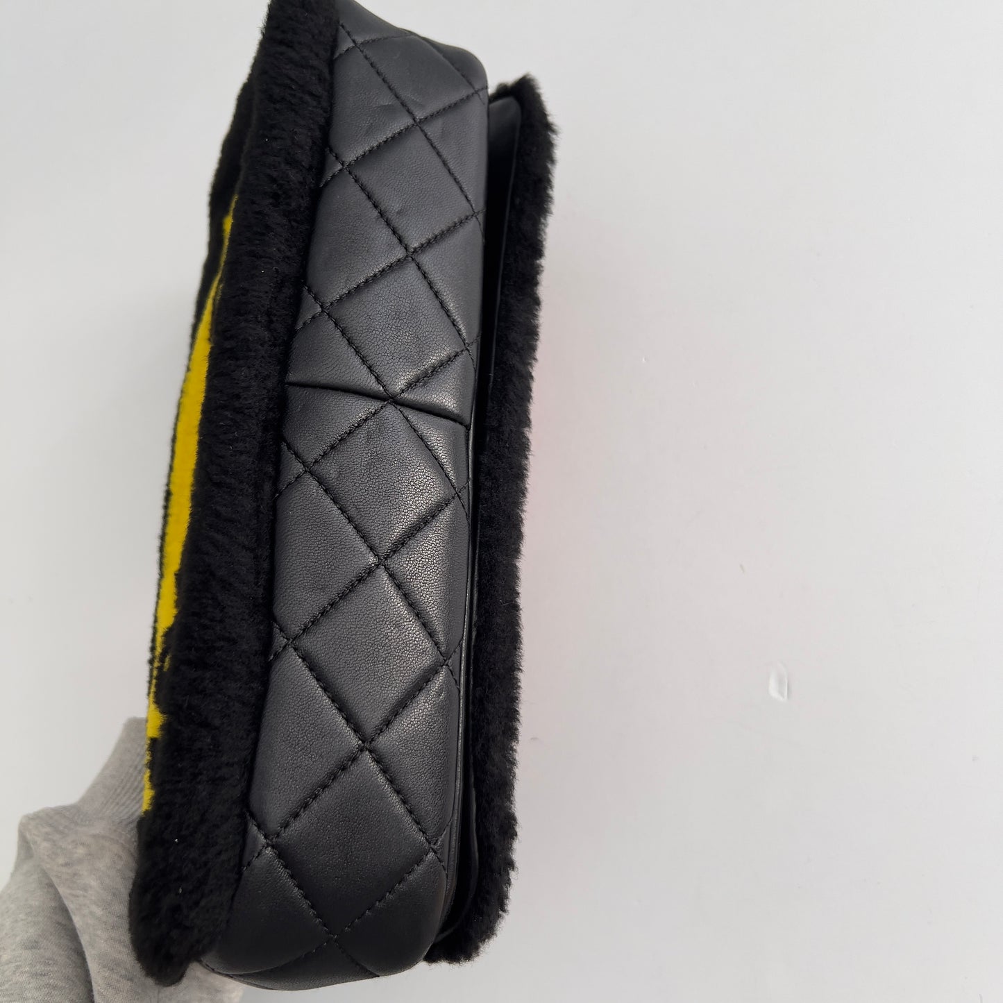 Chanel No.5 Shearling Lambskin Medium Flap Black