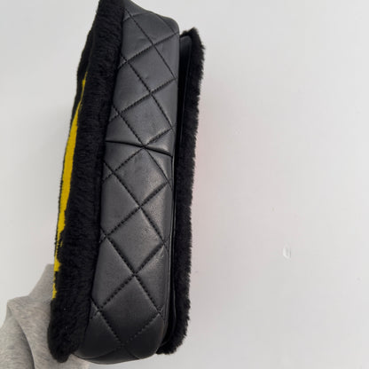 Chanel No.5 Shearling Lambskin Medium Flap Black