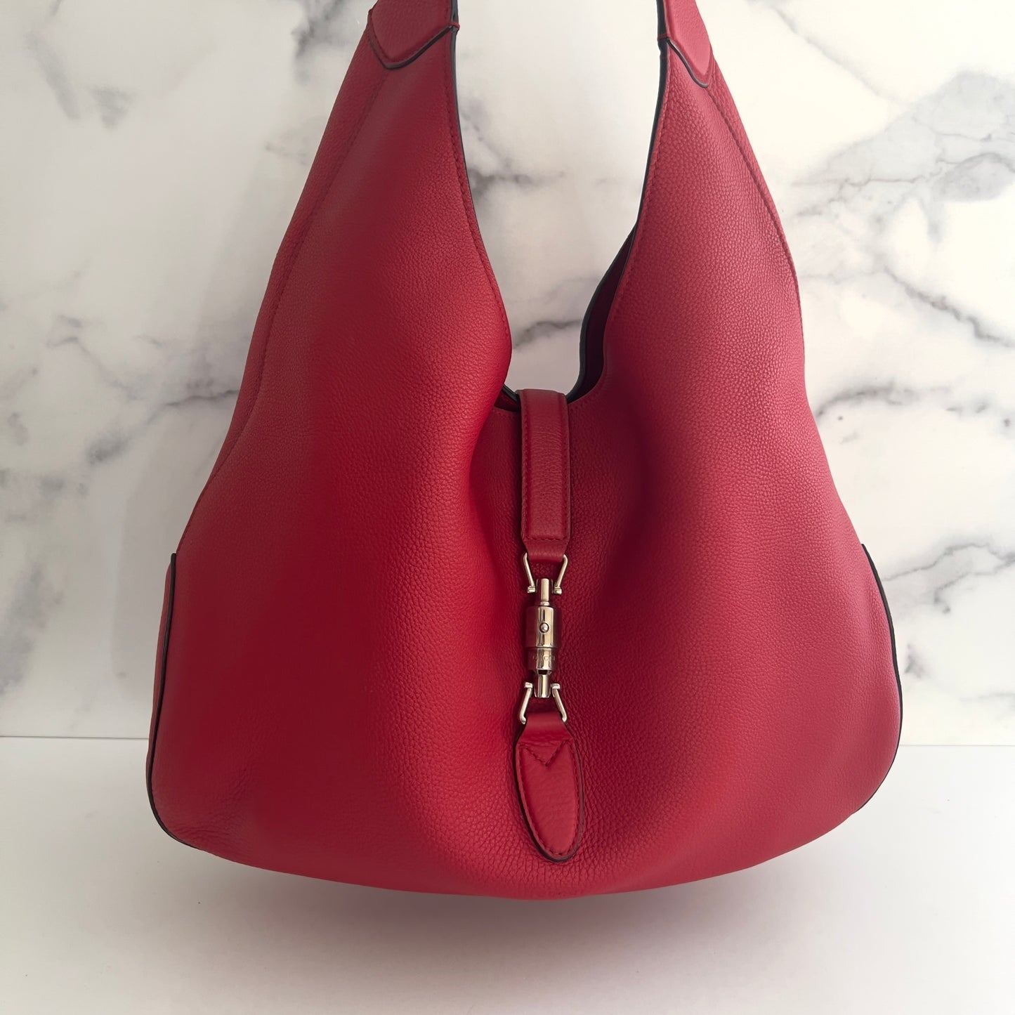 Gucci Red Soft Hobo Bag Big Size