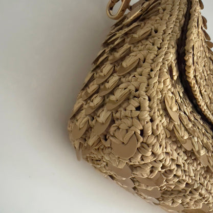 NWT! Fendi Raffia & Sequin Baguette