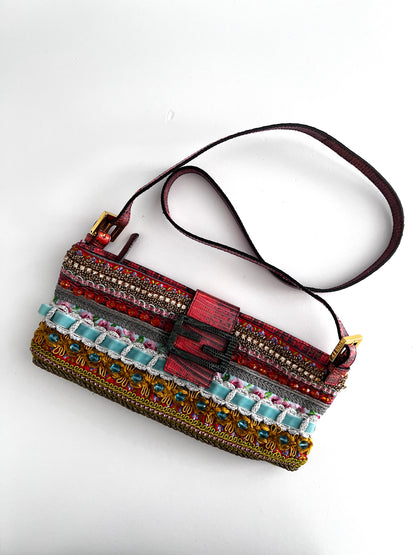 Fendi embroidered cross body bag