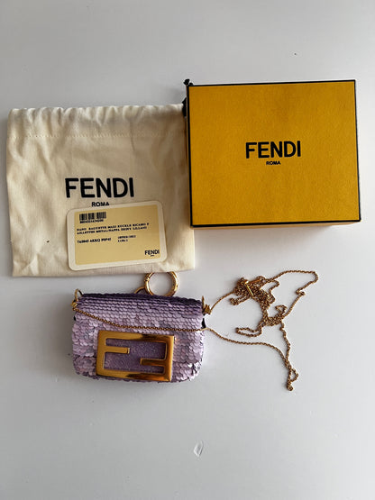 Fendi violet small sequin Nano