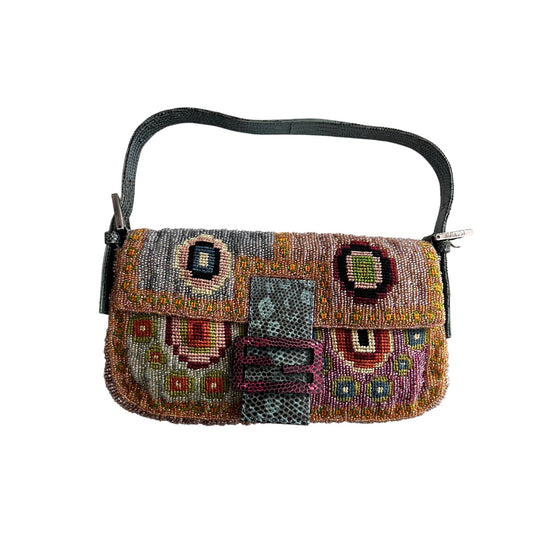 Vintage Fendi Boho beaded baguette