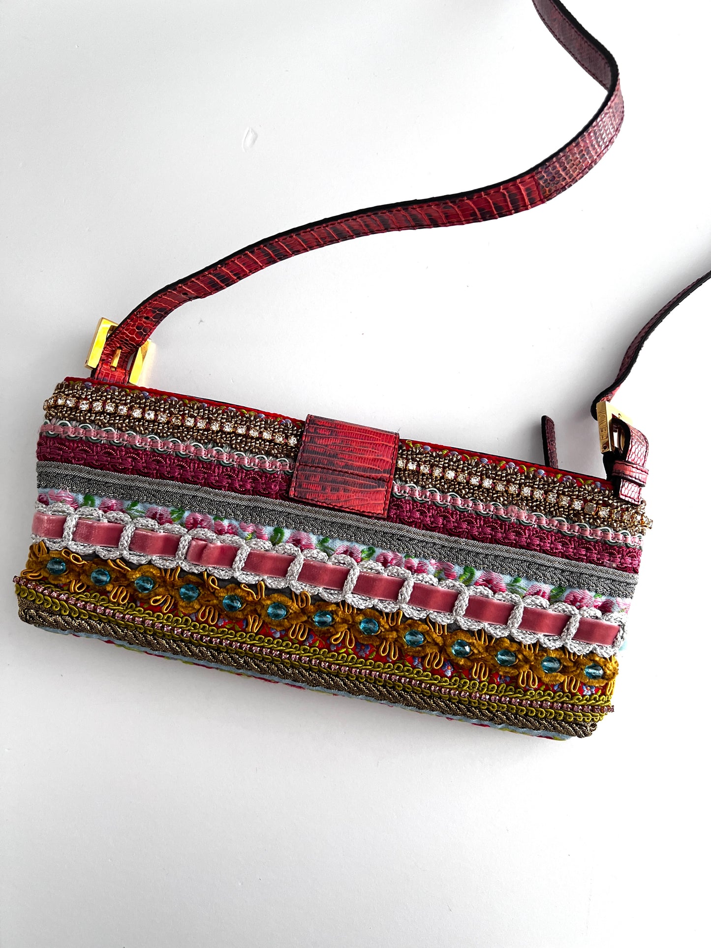 Fendi embroidered cross body bag