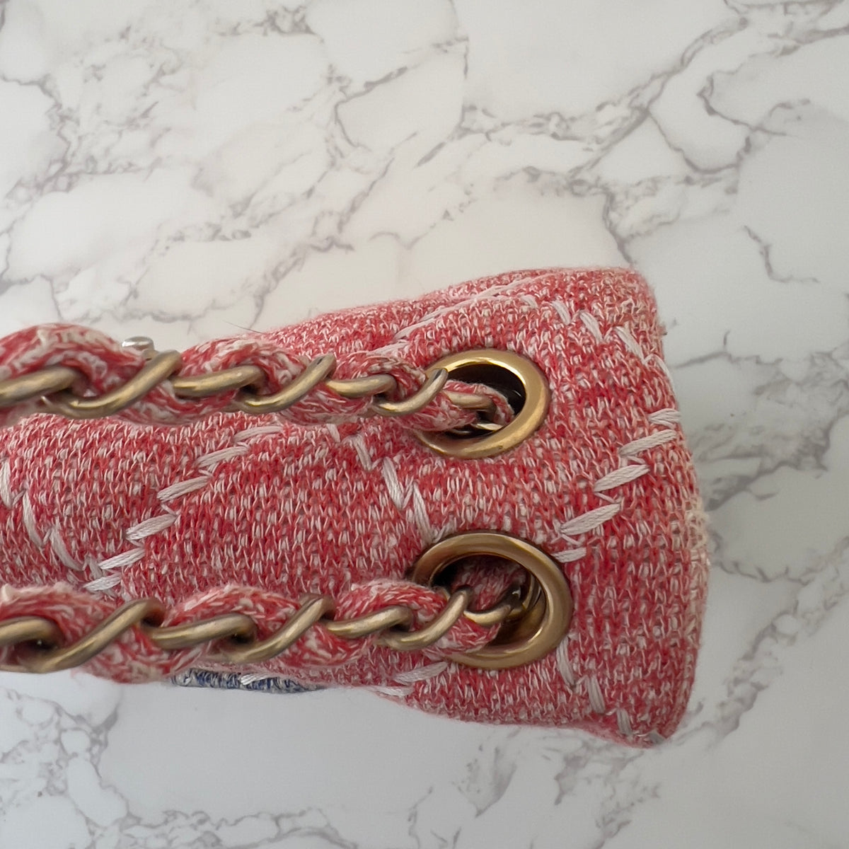 Chanel 2015 Multicolor Quilted Jersey Ultimate Stitch Medium Flap Bag