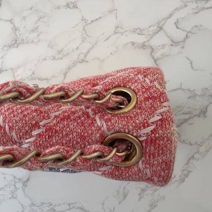 Chanel 2015 Multicolor Quilted Jersey Ultimate Stitch Medium Flap Bag
