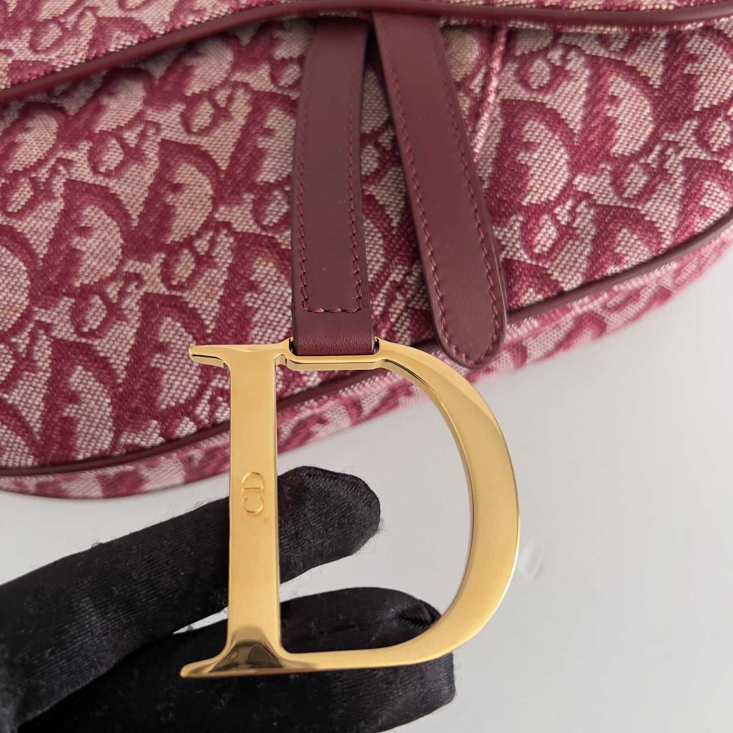 Vintage Dior Burgundy Diorissimo Saddle Bag