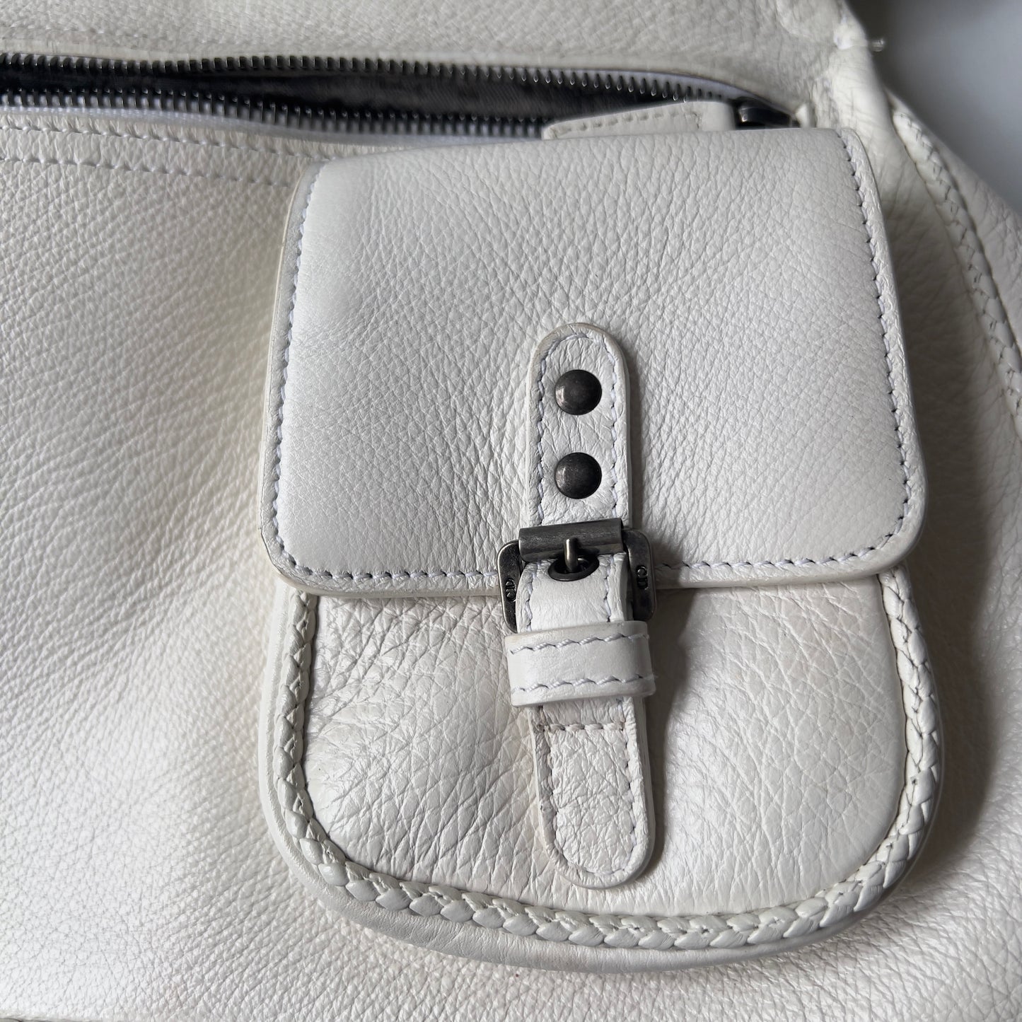 Dior Badge White Gaucho Limited Edition Bag