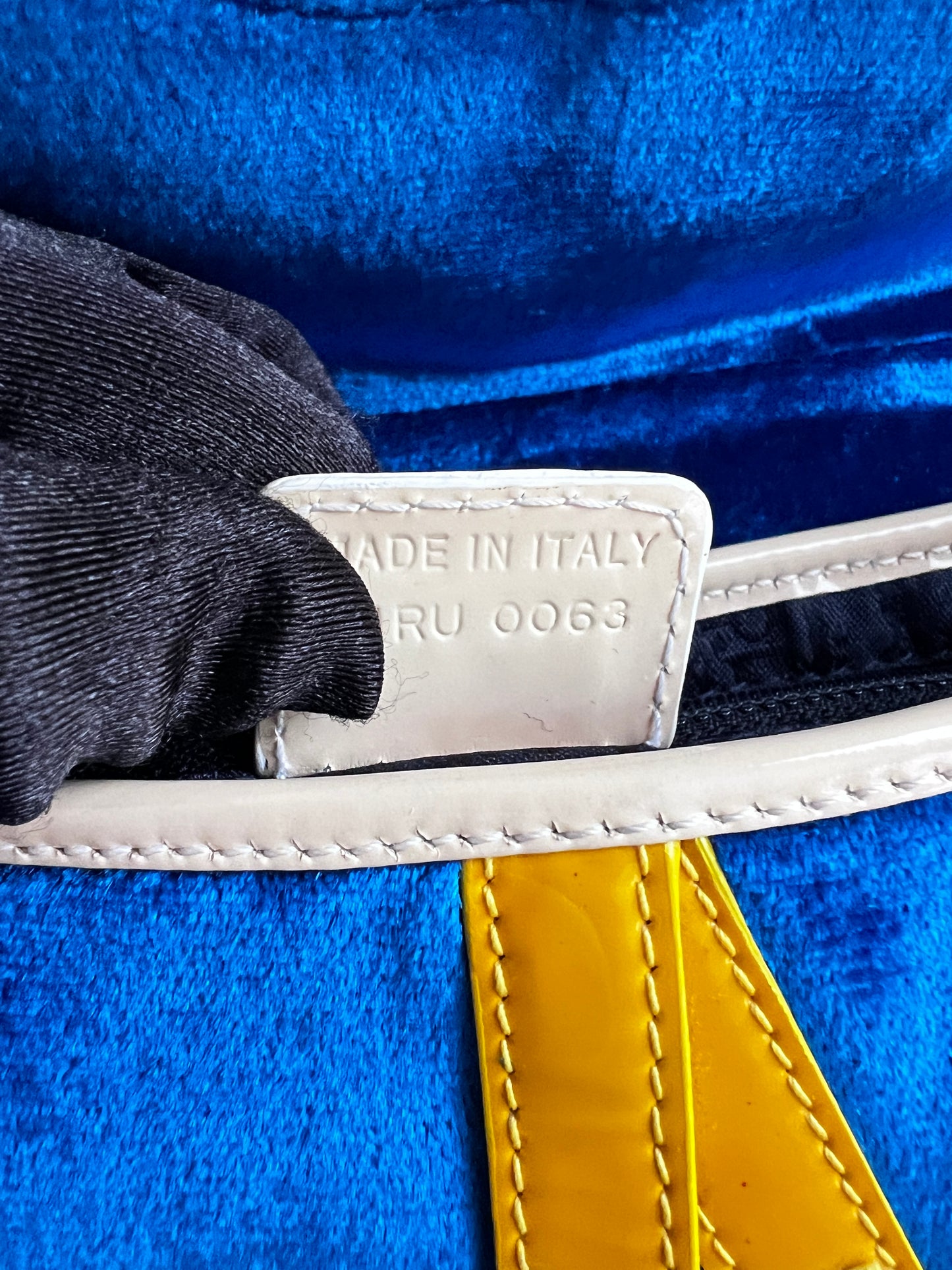 Vintage Dior limited edition blue velvet saddle bag