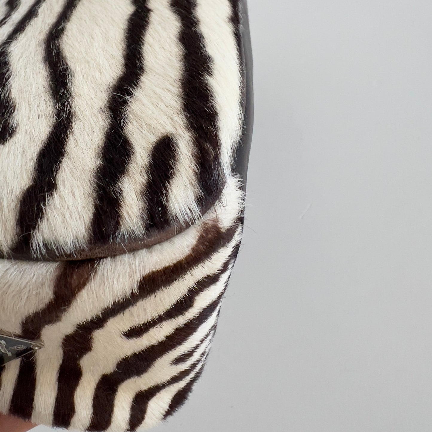 Vintage Prada Zebra Print Ponyhair Shoulder bag