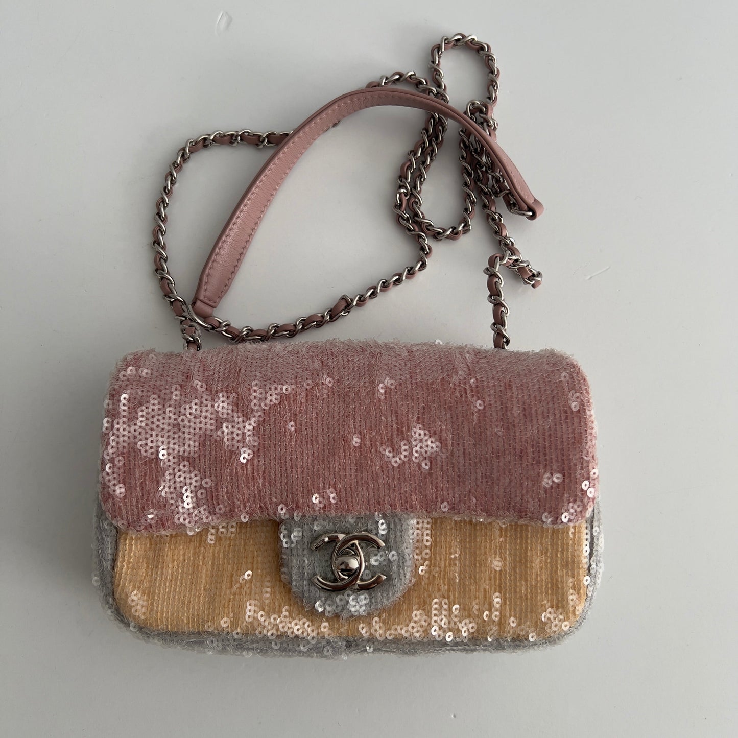 Chanel Waterfall Sequin Mini Rectangular Flap Bag