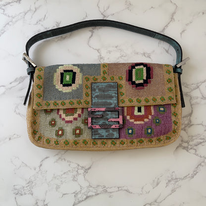 Fendi pre-owned 26424 Re Edition bag with multicolor embroidery