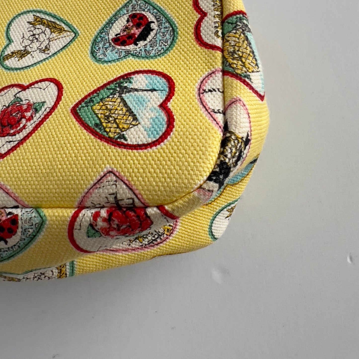 Vintage Chanel Valentine Heart Limited Edition Canvas Small Flap Bag