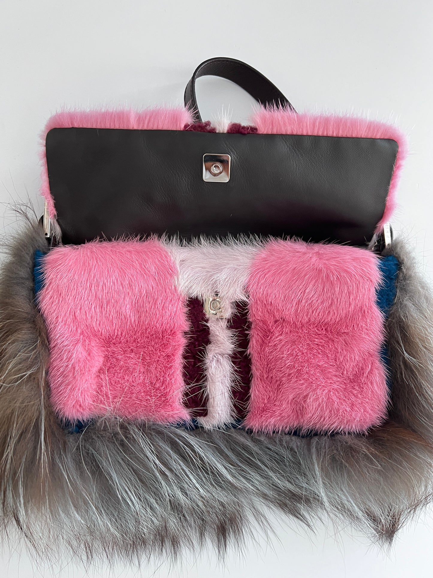 Fendi mink & fox fur baguette