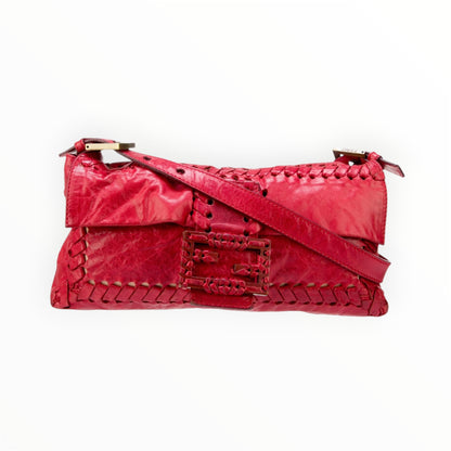 Fendi Whipstitch XXL Baguette Red