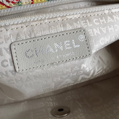 Vintage Chanel Valentine Heart Limited Edition Canvas Small Flap Bag