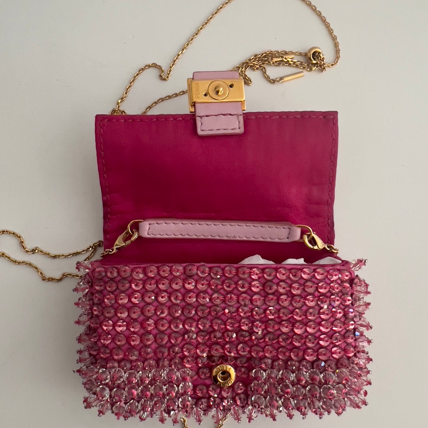 Fendi Pink Beaded Nano