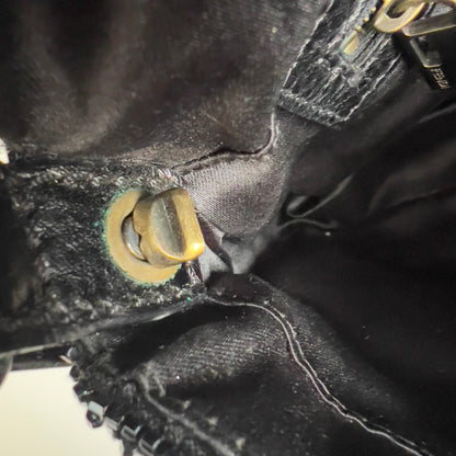 Vintage Fendi Deep Jungle Beaded Embroidery Baguette