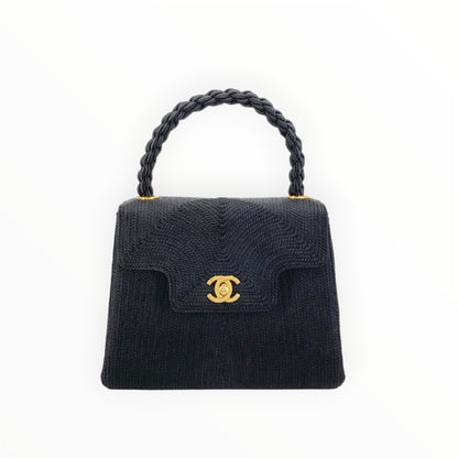 Vintage Chanel Silk Rope Mini Kelly Flap Bag 24K GHW 1997