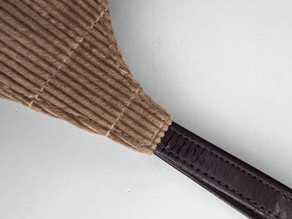 Chanel corduroy kiss lick CC shoulder bag