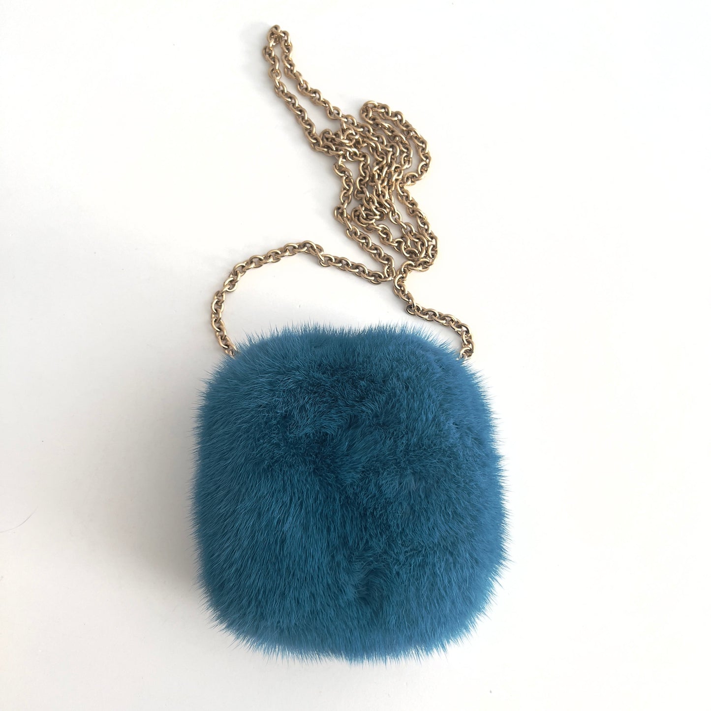 Vintage Gucci Blue Mink Fur Box