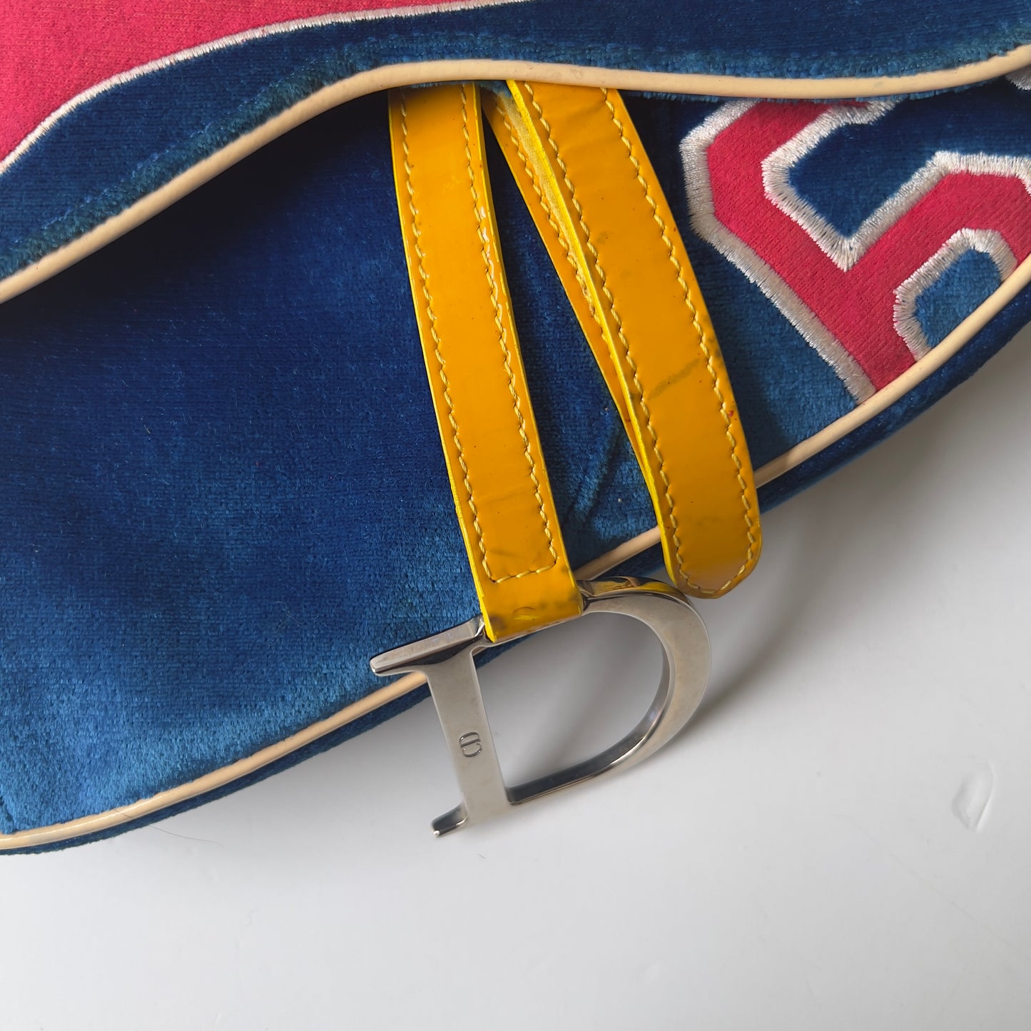 Dior Saddle Bag Limited Edition Vintage Adiorable 69 Blue Velvet
