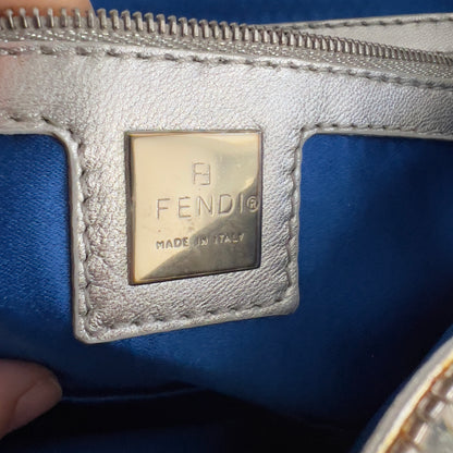 Vintage Fendi silver sequin baguette