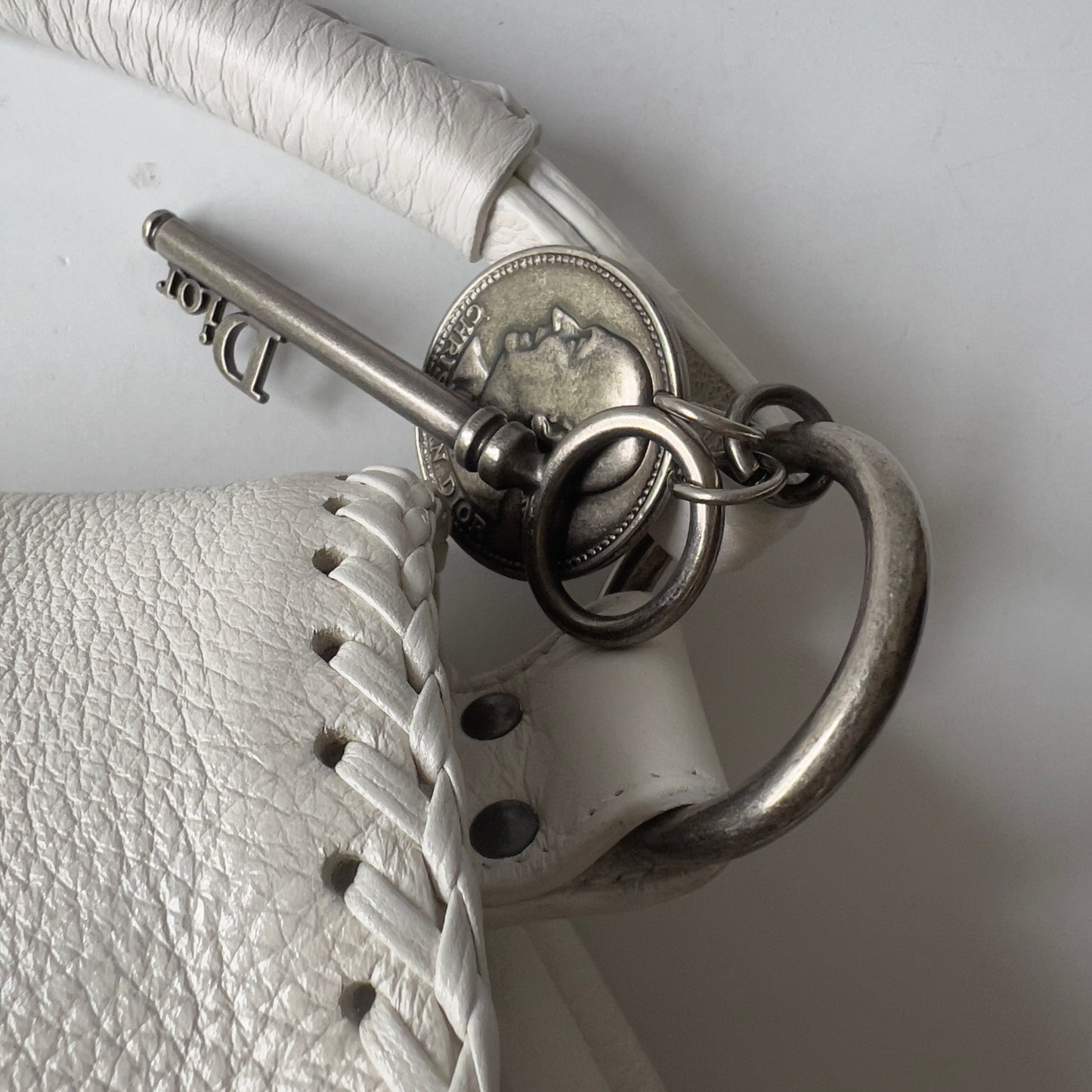 Dior Badge White Gaucho Limited Edition Bag