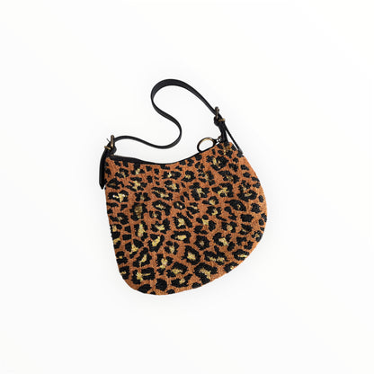 Vintage Fendi Beaded Leopard sequin Oyster Bag