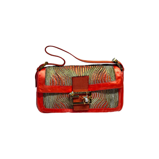 Vintage Custom Fendi Baguette – Tropical Insect Embroidery