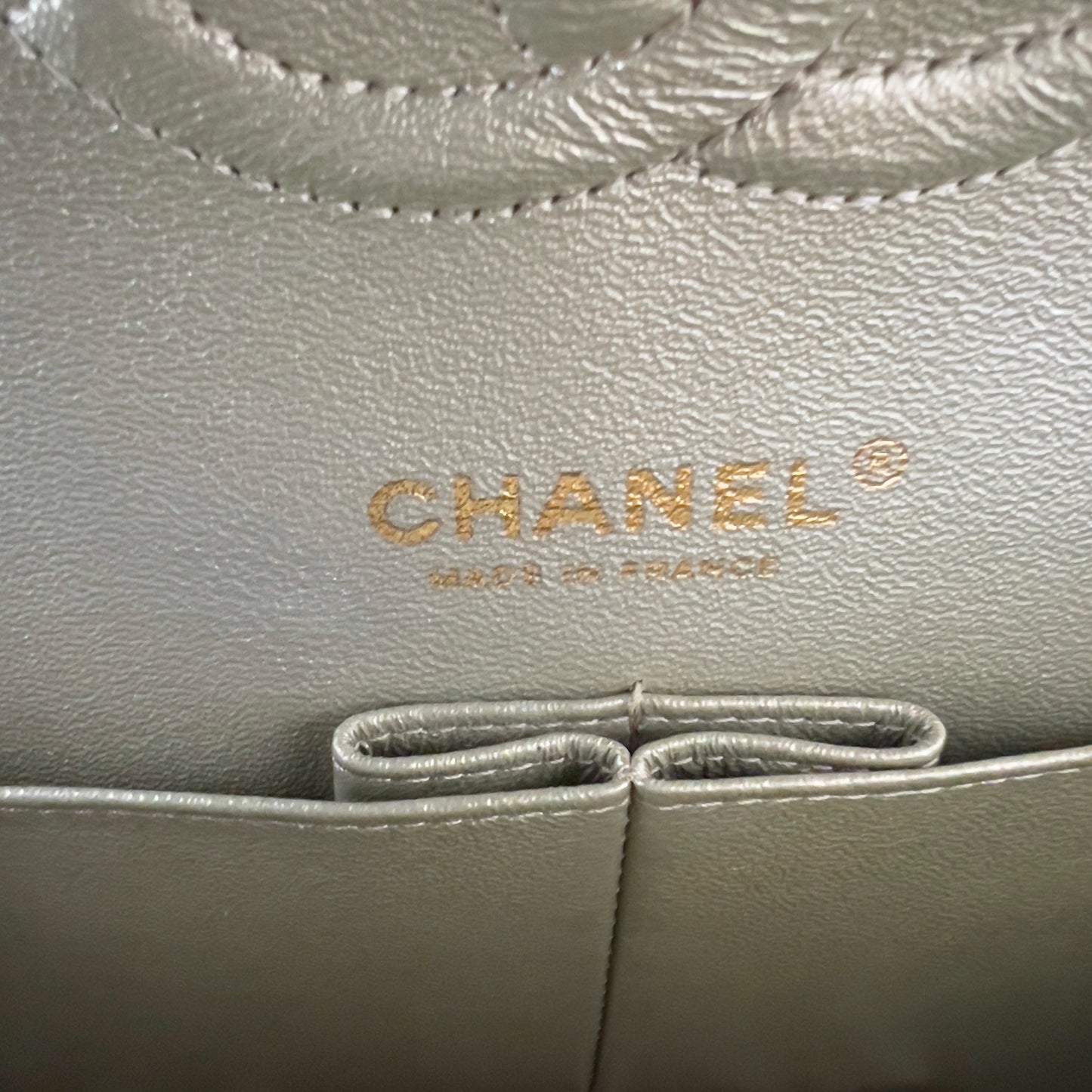 Chanel Classic Double Flap Medium Bag Calfskin Gold Metallic