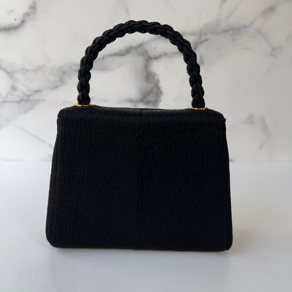 Vintage Chanel Silk Rope Mini Kelly Flap Bag 24K GHW 1997