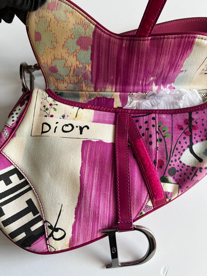 Dior filth limited edition logo saddle