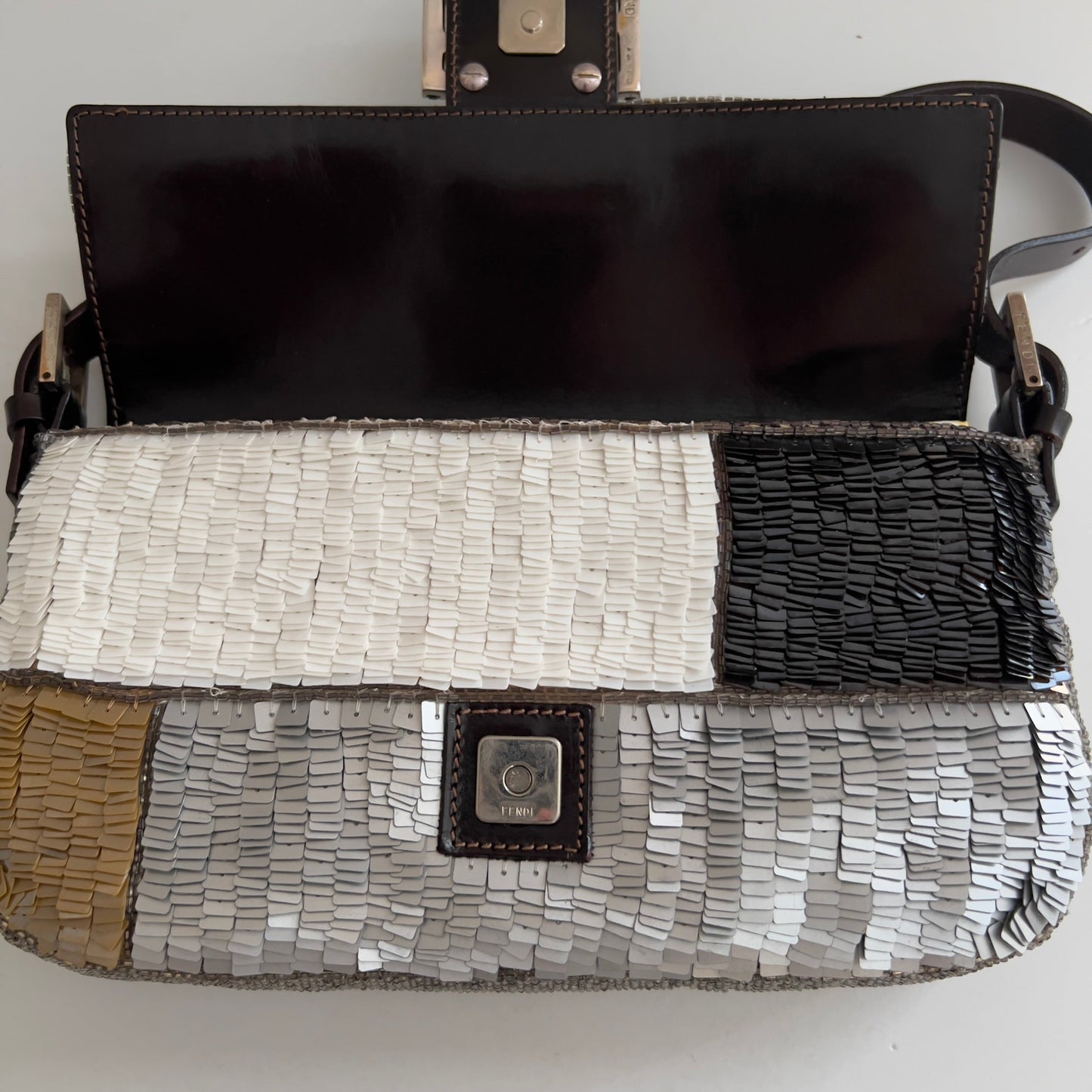 Fendi Multicolor Sequin Baguette
