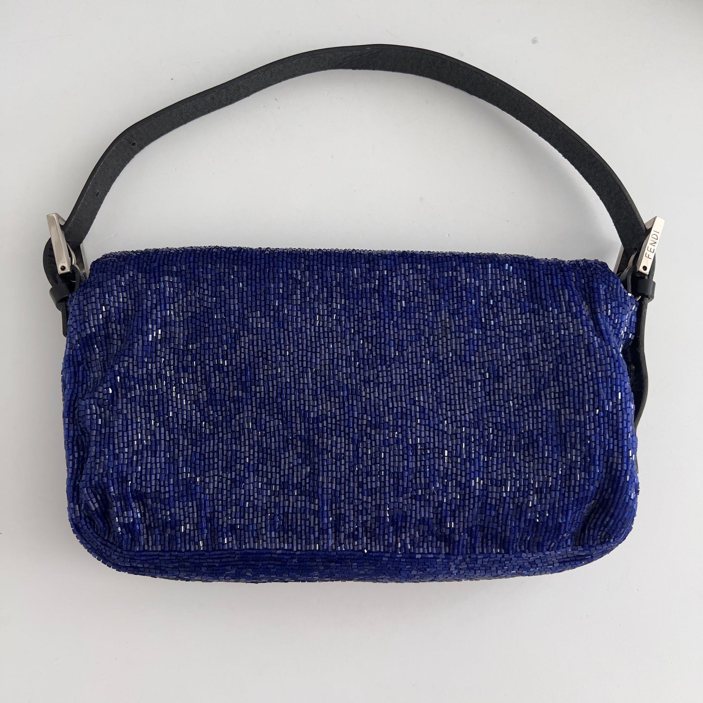 Vintage Fendi Klein Blue Beaded Baguette
