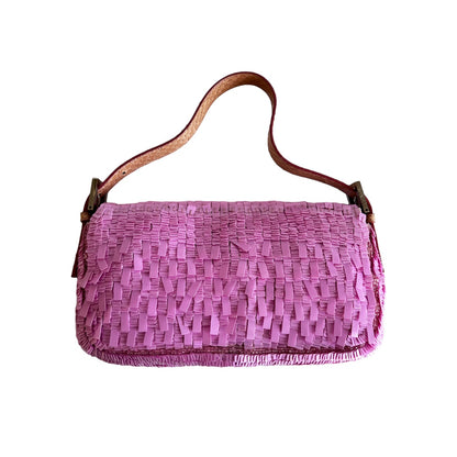 Vintage Fendi pink sequin baguette