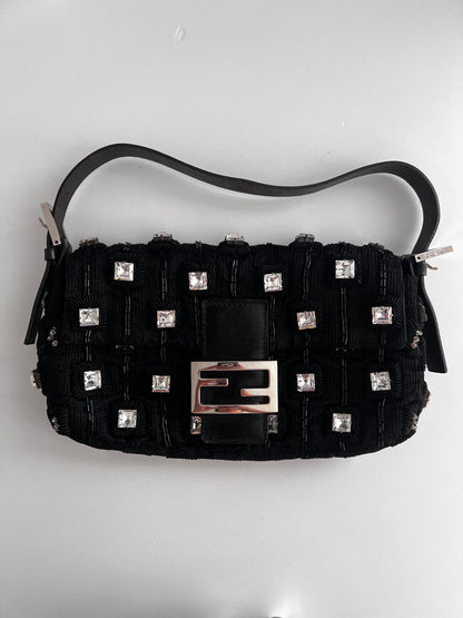 Fendi crystal cube beaded baguette