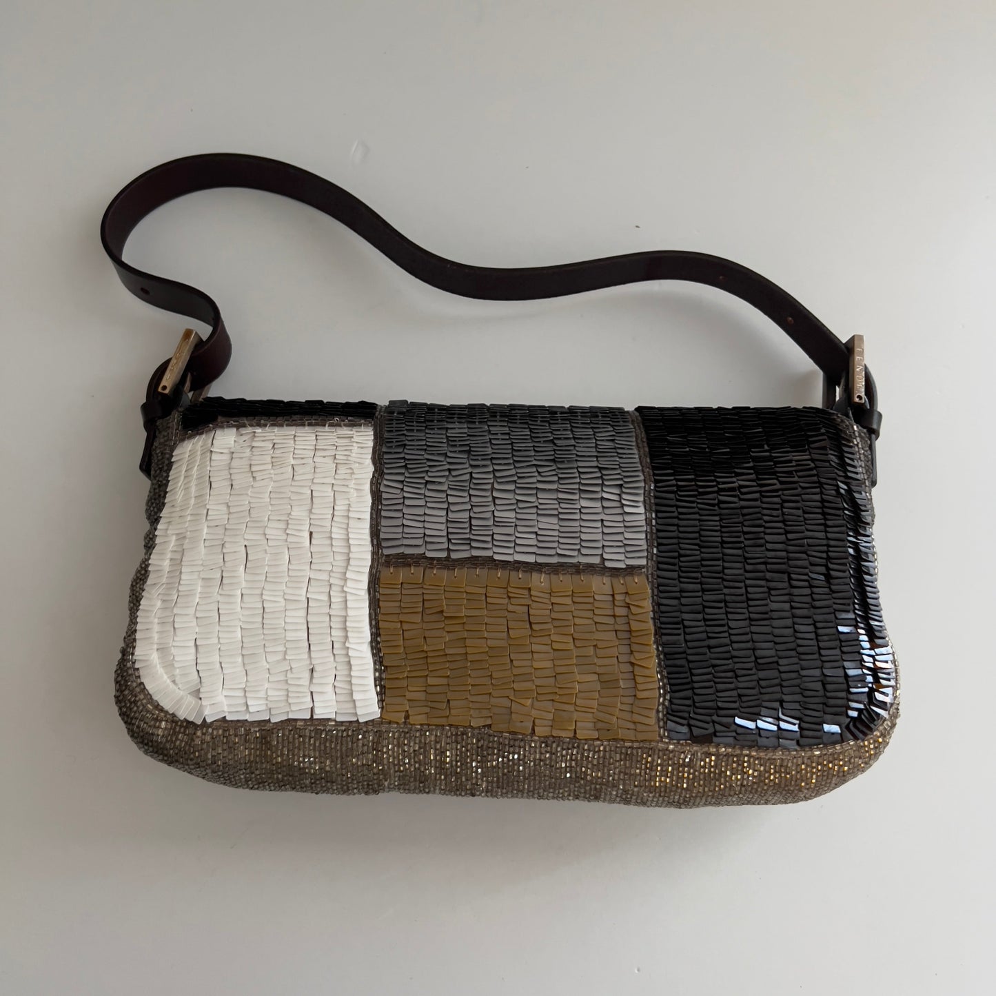 Fendi Multicolor Sequin Baguette