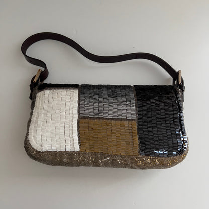 Fendi Multicolor Sequin Baguette