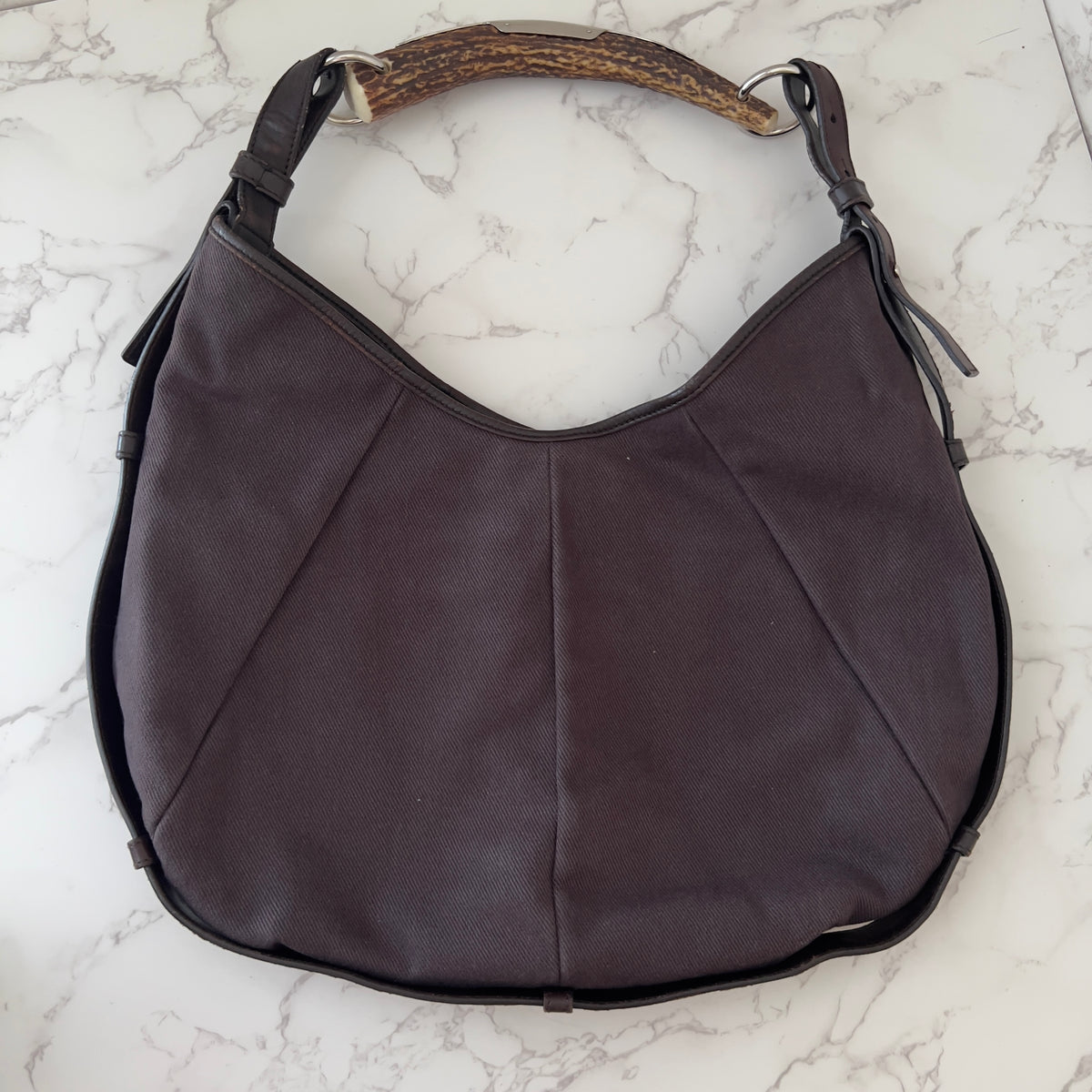 Vintage Mombasa Canva Bag Brown color
