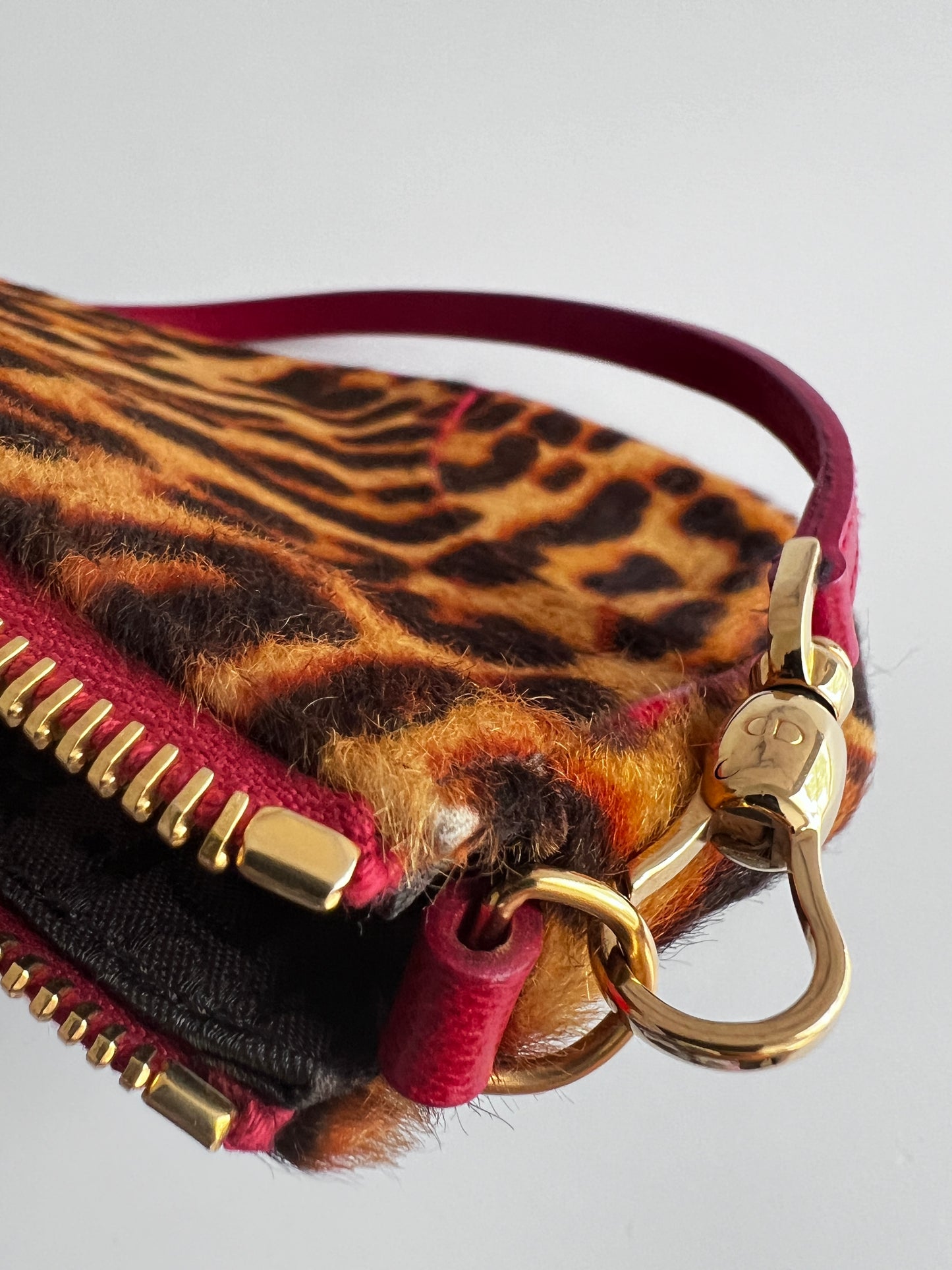 Dior cheetah pony hair saddle bag