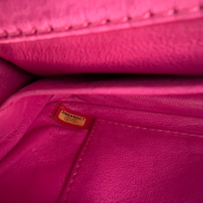 Vintage Chanel pink sequin mini flap bag
